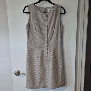 Southern Proper Gray Striped Midi Dress